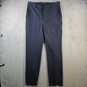 DUNNING Mens Navy Flat Front Performance Golf Dress Pants Size 32 x 32